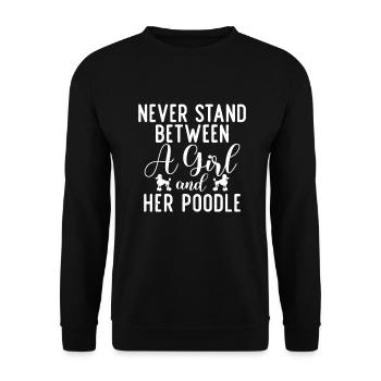Cadeaux Caniche - Sweat-shirt Unisexe - noir - Devant - Alina (178cm) & Michal (187cm)
