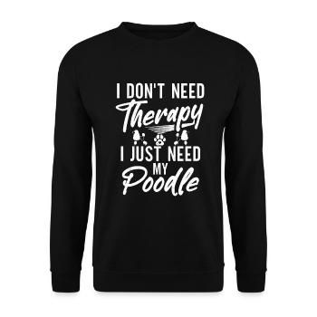 Cadeaux Caniche - Sweat-shirt Unisexe - noir - Devant - Alina (178cm) & Michal (187cm)