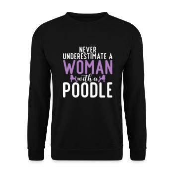 Cadeaux Caniche - Sweat-shirt Unisexe - noir - Devant - Alina (178cm) & Michal (187cm)