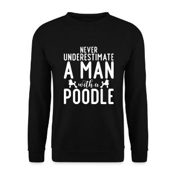 Cadeaux Caniche - Sweat-shirt Unisexe - noir - Devant - Alina (178cm) & Michal (187cm)