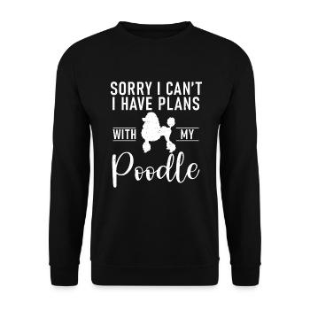 Cadeaux Caniche - Sweat-shirt Unisexe - noir - Devant - Alina (178cm) & Michal (187cm)