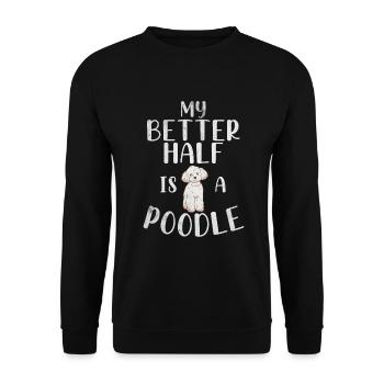Cadeaux Caniche - Sweat-shirt Unisexe - noir - Devant - Alina (178cm) & Michal (187cm)