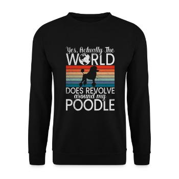 Cadeaux Caniche - Sweat-shirt Unisexe - noir - Devant - Alina (178cm) & Michal (187cm)
