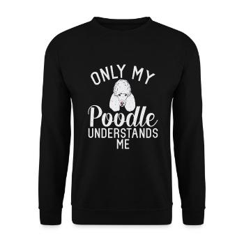Cadeaux Caniche - Sweat-shirt Unisexe - noir - Devant - Alina (178cm) & Michal (187cm)