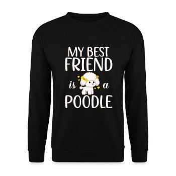 Poodle Gifts - Unisex Pullover - Schwarz - Vorne - Alina (178cm) & Michal (187cm)