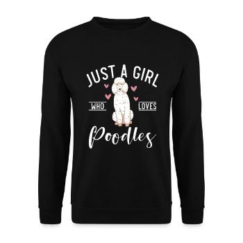 Poodle Gifts - Unisex Pullover - Schwarz - Vorne - Alina (178cm) & Michal (187cm)