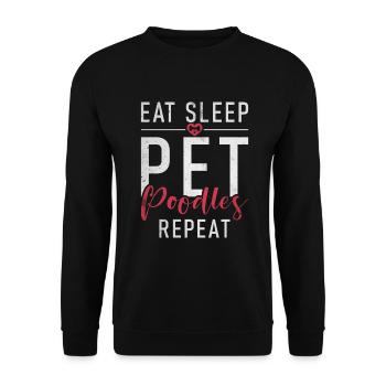 Cadeaux Caniche - Sweat-shirt Unisexe - noir - Devant - Alina (178cm) & Michal (187cm)