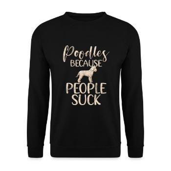 Cadeaux Caniche - Sweat-shirt Unisexe - noir - Devant - Alina (178cm) & Michal (187cm)