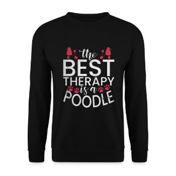 Poodle Gifts - Unisex Pullover - Schwarz - Vorne - Alina (178cm) & Michal (187cm)
