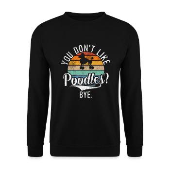 Poodle Gifts - Unisex Pullover - Schwarz - Vorne - Alina (178cm) & Michal (187cm)