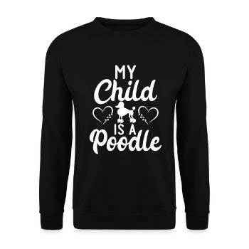 Cadeaux Caniche - Sweat-shirt Unisexe - noir - Devant - Alina (178cm) & Michal (187cm)