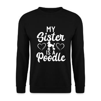Cadeaux Caniche - Sweat-shirt Unisexe - noir - Devant - Alina (178cm) & Michal (187cm)