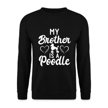 Cadeaux Caniche - Sweat-shirt Unisexe - noir - Devant - Alina (178cm) & Michal (187cm)
