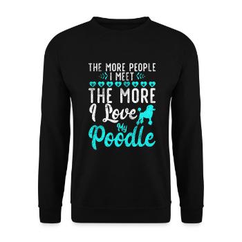 Cadeaux Caniche - Sweat-shirt Unisexe - noir - Devant - Alina (178cm) & Michal (187cm)