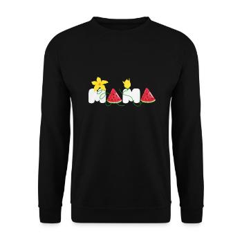 Pastèque - Sweat-shirt Unisexe - noir - Devant - Alina (178cm) & Michal (187cm)