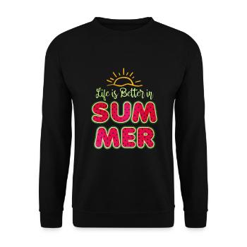Watermelon - Unisex Sweatshirt - black - Front - Alina (178cm) & Michal (187cm)
