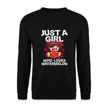 Watermelon - Unisex Sweatshirt - black - Front - Alina (178cm) & Michal (187cm)