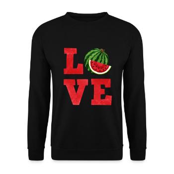 Watermelon - Unisex Sweatshirt - black - Front - Alina (178cm) & Michal (187cm)
