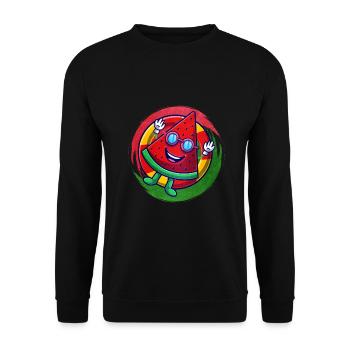 Watermelon - Unisex Sweatshirt - black - Front - Alina (178cm) & Michal (187cm)