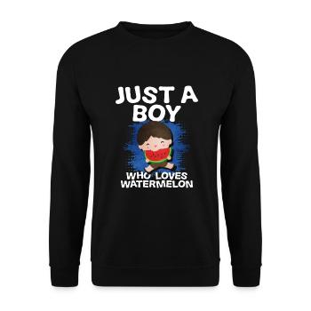 Watermelon - Unisex Sweatshirt - black - Front - Alina (178cm) & Michal (187cm)