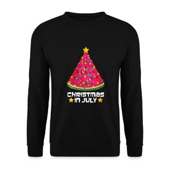 Watermelon - Unisex Sweatshirt - black - Front - Alina (178cm) & Michal (187cm)