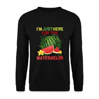 Watermelon - Unisex Sweatshirt - black - Front - Alina (178cm) & Michal (187cm)