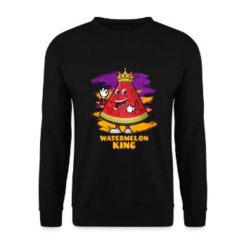 Watermelon - Unisex Sweatshirt - black - Front - Alina (178cm) & Michal (187cm)