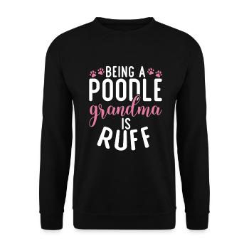 Cadeaux Caniche - Sweat-shirt Unisexe - noir - Devant - Alina (178cm) & Michal (187cm)