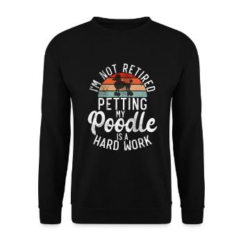 Cadeaux Caniche - Sweat-shirt Unisexe - noir - Devant - Alina (178cm) & Michal (187cm)