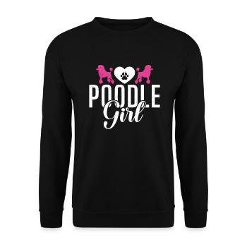 Cadeaux Caniche - Sweat-shirt Unisexe - noir - Devant - Alina (178cm) & Michal (187cm)