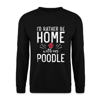 Poodle Gifts - Unisex Pullover - Schwarz - Vorne - Alina (178cm) & Michal (187cm)
