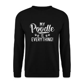 Poodle Gifts - Unisex Pullover - Schwarz - Vorne - Alina (178cm) & Michal (187cm)