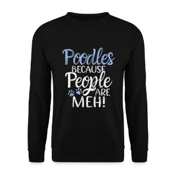 Cadeaux Caniche - Sweat-shirt Unisexe - noir - Devant - Alina (178cm) & Michal (187cm)