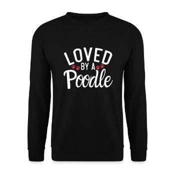 Poodle Gifts - Unisex Pullover - Schwarz - Vorne - Alina (178cm) & Michal (187cm)