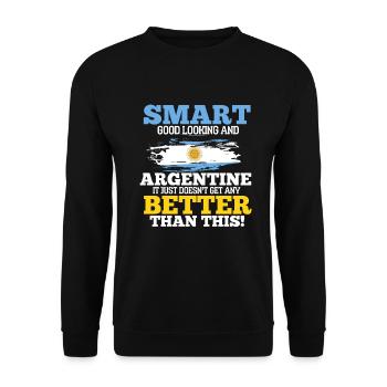 Argentinien - Unisex Pullover - Schwarz - Vorne - Alina (178cm) & Michal (187cm)