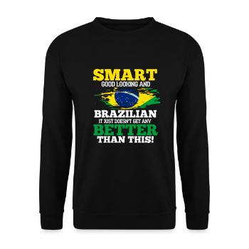 Brasilien - Unisex Pullover - Schwarz - Vorne - Alina (178cm) & Michal (187cm)