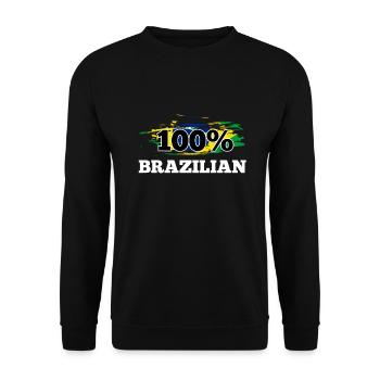 Brasilien - Unisex Pullover - Schwarz - Vorne - Alina (178cm) & Michal (187cm)