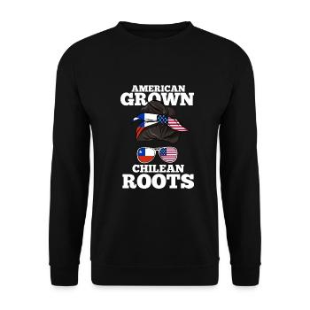 Chile - Unisex Sweatshirt - black - Front - Alina (178cm) & Michal (187cm)