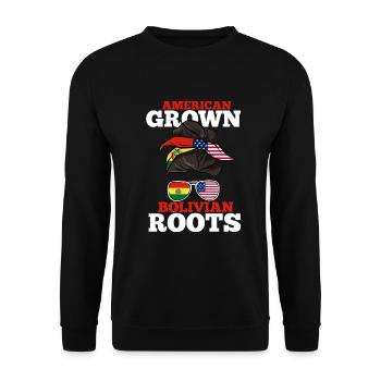 Bolivia - Unisex Sweatshirt - black - Front - Alina (178cm) & Michal (187cm)