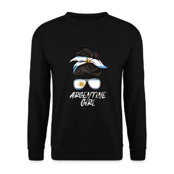 Argentina - Unisex Sweatshirt - black - Front - Alina (178cm) & Michal (187cm)