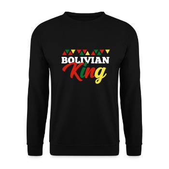 Bolivia - Unisex Sweatshirt - black - Front - Alina (178cm) & Michal (187cm)