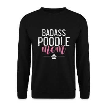 Cadeaux Caniche - Sweat-shirt Unisexe - noir - Devant - Alina (178cm) & Michal (187cm)