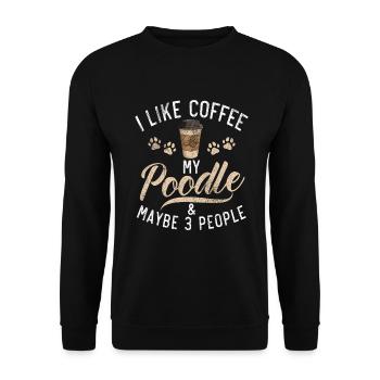 Poodle Gifts - Unisex Pullover - Schwarz - Vorne - Alina (178cm) & Michal (187cm)