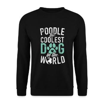 Poodle Gifts - Unisex Pullover - Schwarz - Vorne - Alina (178cm) & Michal (187cm)