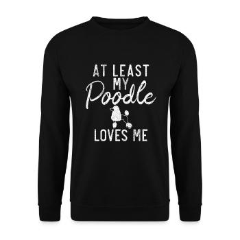 Cadeaux Caniche - Sweat-shirt Unisexe - noir - Devant - Alina (178cm) & Michal (187cm)