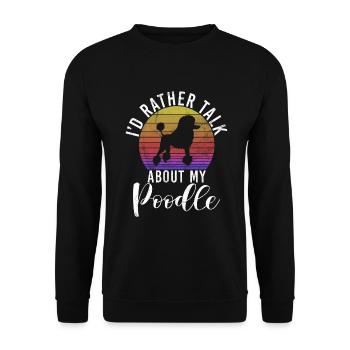 Poodle Gifts - Unisex Pullover - Schwarz - Vorne - Alina (178cm) & Michal (187cm)
