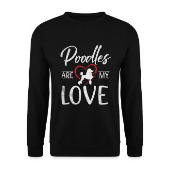 Cadeaux Caniche - Sweat-shirt Unisexe - noir - Devant - Alina (178cm) & Michal (187cm)