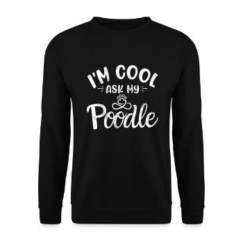 Poodle Gifts - Unisex Pullover - Schwarz - Vorne - Alina (178cm) & Michal (187cm)