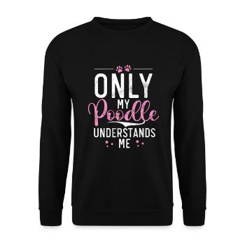 Cadeaux Caniche - Sweat-shirt Unisexe - noir - Devant - Alina (178cm) & Michal (187cm)