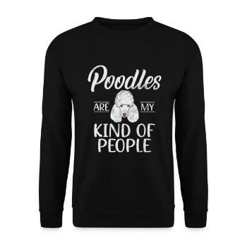 Poodle Gifts - Unisex Pullover - Schwarz - Vorne - Alina (178cm) & Michal (187cm)